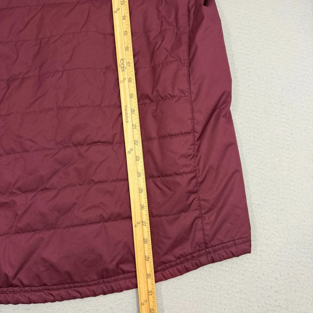 Adidas Jacket Medium Maroon Central Michigan University Puffer Zip Chippewas